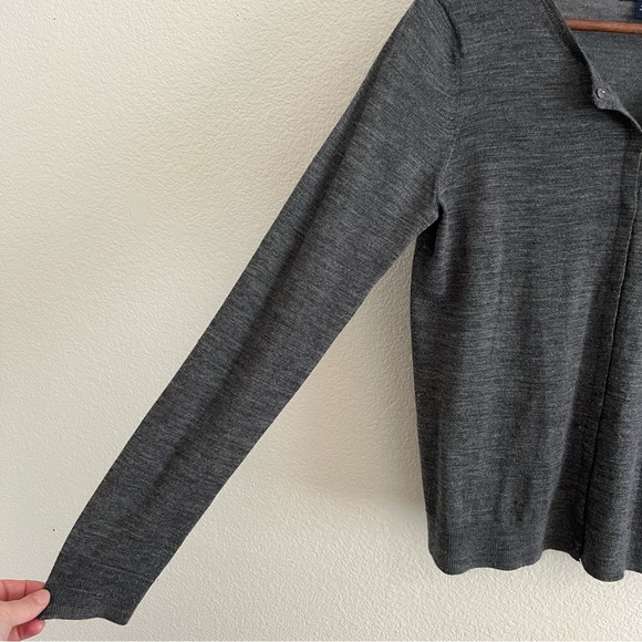 Gap Grey 100% Wool Cardigan S - Picture 3 of 6